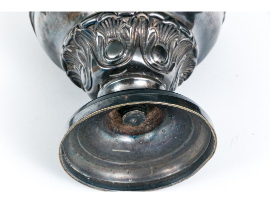 Semi-Antique Silver Plated Hanging Incense Burner