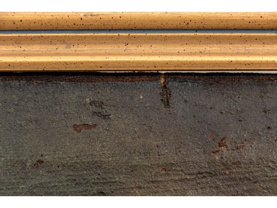 Antique Oil On Canvas, Still Life With Fruit