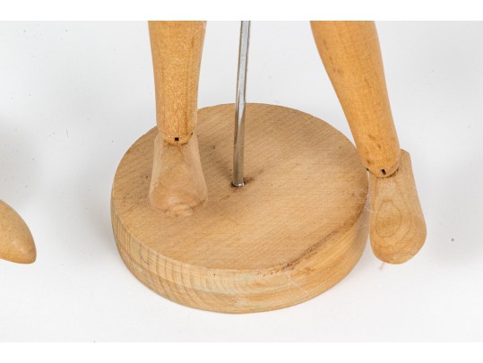 Collection Of Four Articulated Carved Wood Models