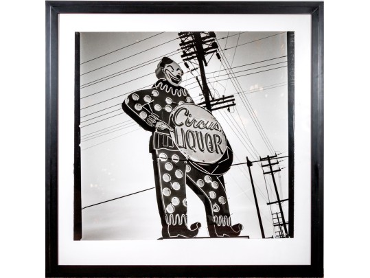 Large Photographic Print, Circus Liquor Sign