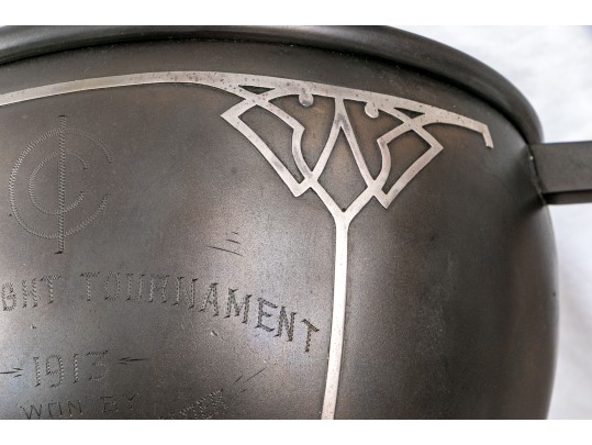 Heintz Art Metal Sterling On Bronze Trophy Cup, Flight Tournament, 1913