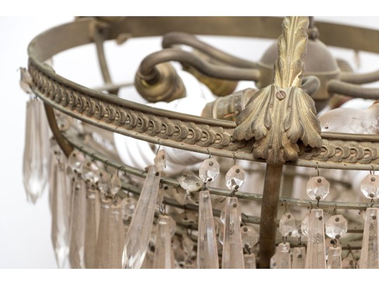 Antique French Chandelier With Prisms