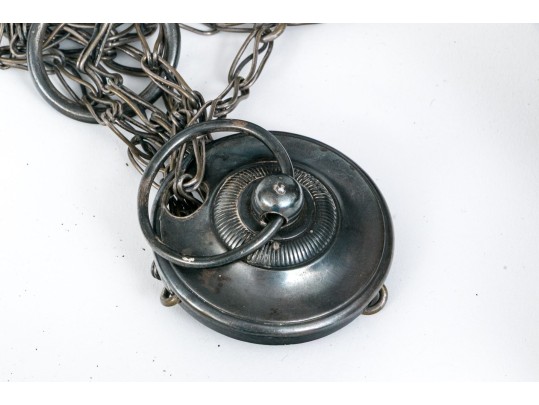 Semi-Antique Silver Plated Hanging Incense Burner