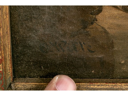 Signed Antique Orientalist Oil On Canvas