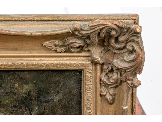 Antique Oil On Canvas, Manzoni In The Manner Of Diaz