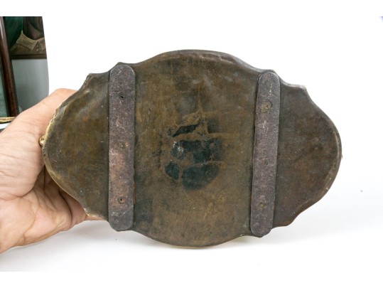 Antique Twin-Handled Brass Jardiniere