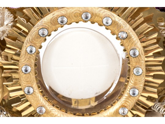 Lavishly Decorated Brass Catholic Monstrance