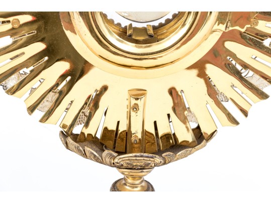Lavishly Decorated Brass Catholic Monstrance