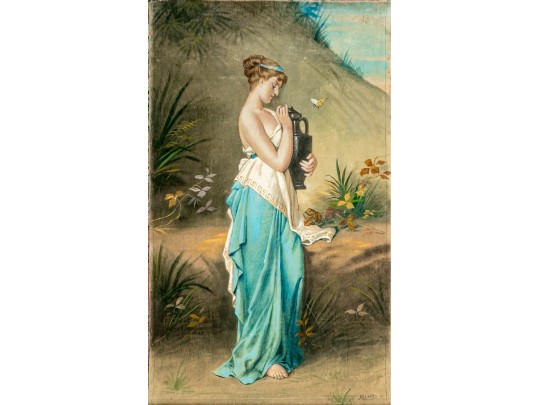Signed A. Le Cortez After Robert Julius Beyschlag (German, 1838-1903) Psyche With Urn