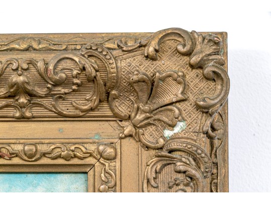 19th C. Oil On Panel, Rural Landscape With Figures