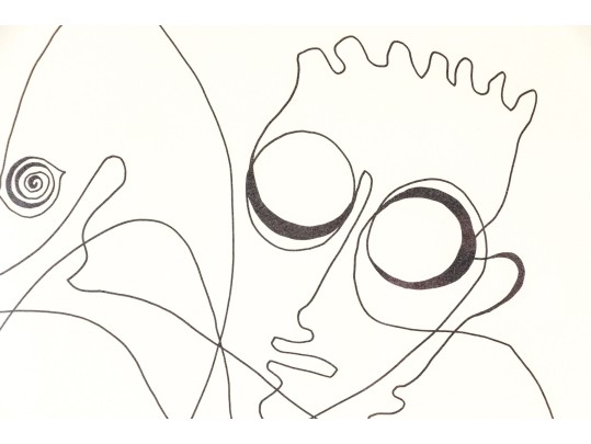 Signed Ltd Ed Lithograph, Figure Of A Man, 1976