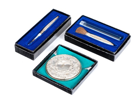 Group Of Sterling Silver Handled Vanity Tools, Including Towle