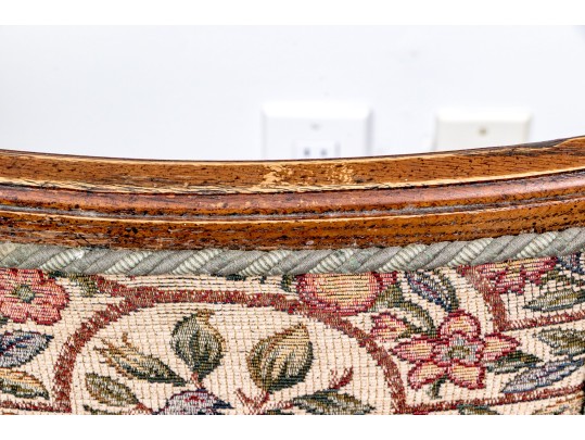 Set Of Four Vintage Carved Oak Bobbin Turned Side Chairs