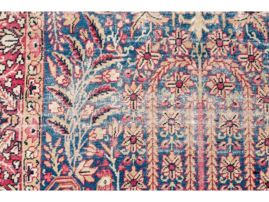 Antique Hand-knotted Accent Carpet, 4'-7