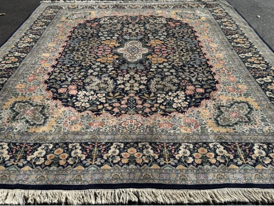 Hand-Knotted Wool Carpet, 10'-4