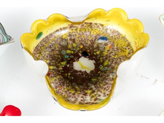 Six Pieces Of Mid-Century Murano Glass