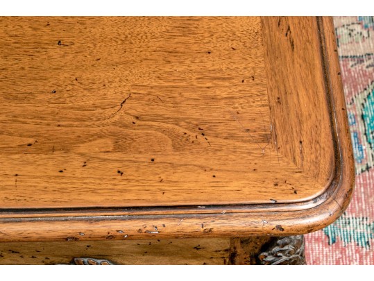 Quality Carved Walnut Louis XV Style Extension Table, Possibly By Auffray