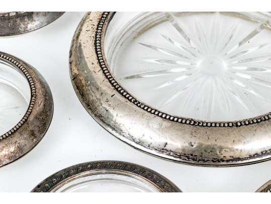 Sterling Mounted Coaster Lot