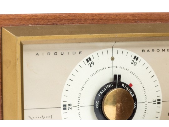 Two Airguide Mid-century Barometers