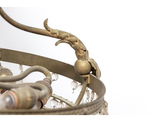 Antique French Chandelier With Prisms