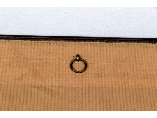 Oil On Board, Portrait Of Seated Man In Landscape