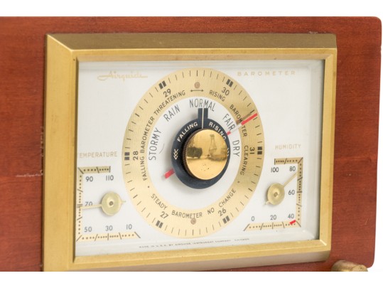 Two Airguide Mid-century Barometers