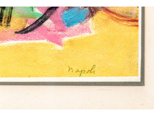 Napoli Abstract Pastel On Paper, Abstract