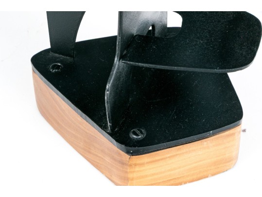 Duo Of Modernist Metal And Wood Sculptures Attributed To John-Paul Phillippe