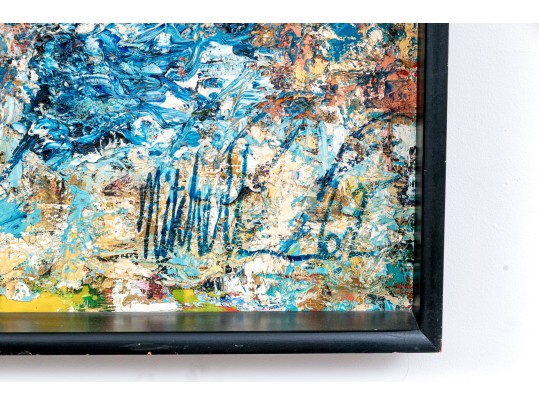 Signed Mitchell Abstract Modern Oil On Canvas, 1962