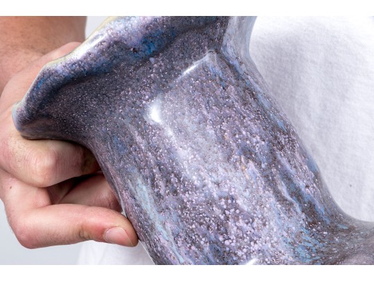 Fabulous Purple Glazed Studio Pottery Vase