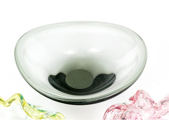 Danish And Italian Murano Glass Bowls