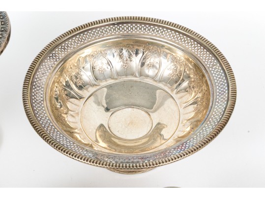 Lot Of Ten Pieces Of Sterling Weighted Silver