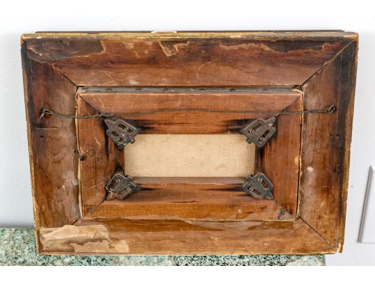 L.C.J. Signed Oil On Canvas, Winter Forest At Night