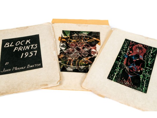 John Murray Barton (American [NY], 1921-2000) Folio Of Signed Ltd Ed Block Prints