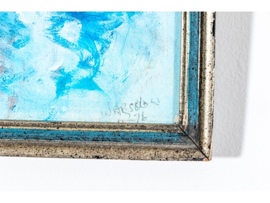 Signed Oil On Board, Expressionist Sailboats, 1976