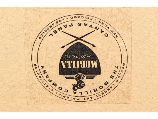 Signed Schiff Oil On Canvas Panel, Expressionist Conversation