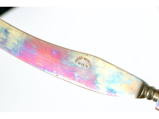 Austrian Ernst Wahliss Wien Porcelain Handled Fork And Knife Service For Six