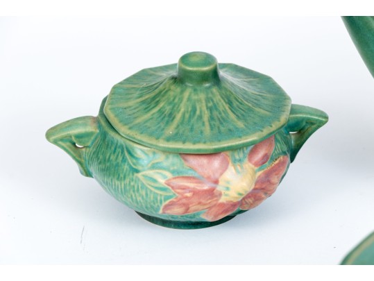 Four Piece Roseville Moulded Ceramics