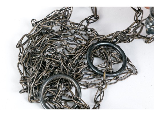 Semi-Antique Silver Plated Hanging Incense Burner