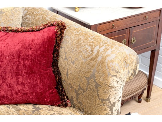 Antique Down Filled Louis XV Style Long Sofa