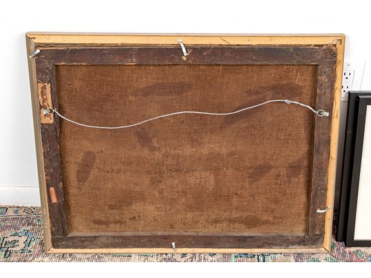 Antique Oil On Canvas, Still Life With Fruit