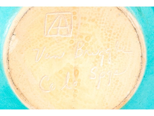 Pair Of Van Briggle Glazed Ceramic Ewers