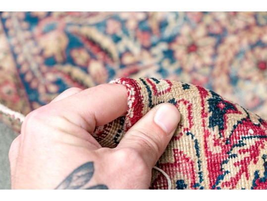 Antique Hand-knotted Accent Carpet, 4'-7