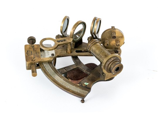 Antique Kelvin & Hughes London Brass Sextant