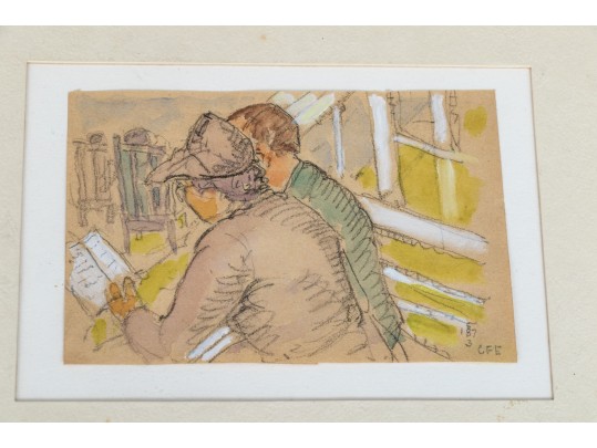 Group Of Charlotte Fuller Eastman (American 1828-1965) Works On Paper