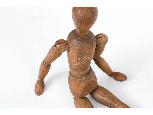 Two Vintage Carved Articulated Mannequins