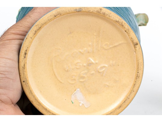 Two Roseville Moulded And Glazed Ceramic Vase