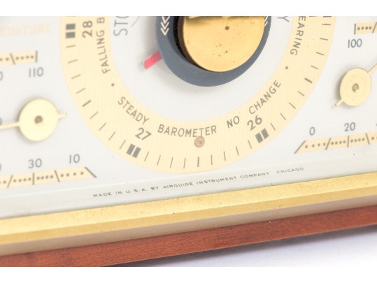 Two Airguide Mid-century Barometers