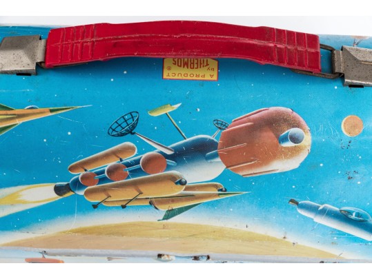 Two Vintage Lunch Boxes And Thermos
