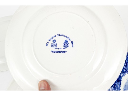 Seven English Transferware Ceramic Plates Including Wedgwood And Adams